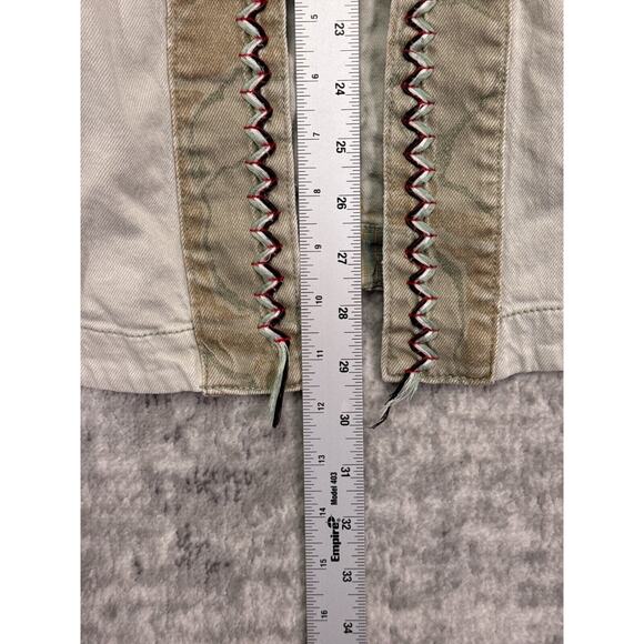 Anthropologie Jacket Medium Womens Green Denim Embroidered Kimono Open Front - Picture 6 of 8